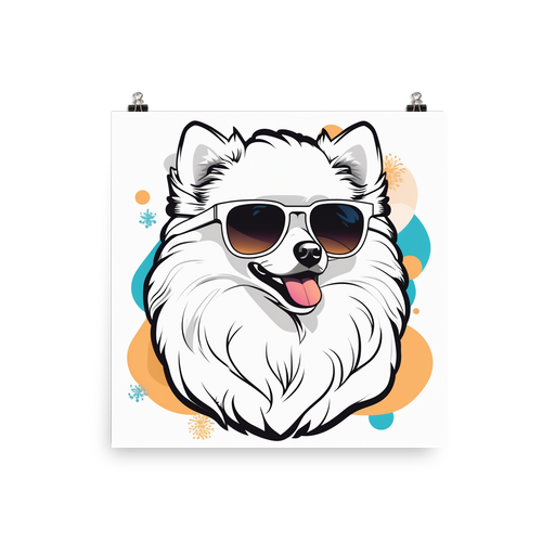 PugMug Custom White Pomeranian Poster