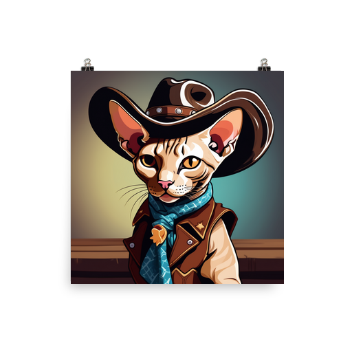 PugMug Custom Tabby Sphynx Cat Poster