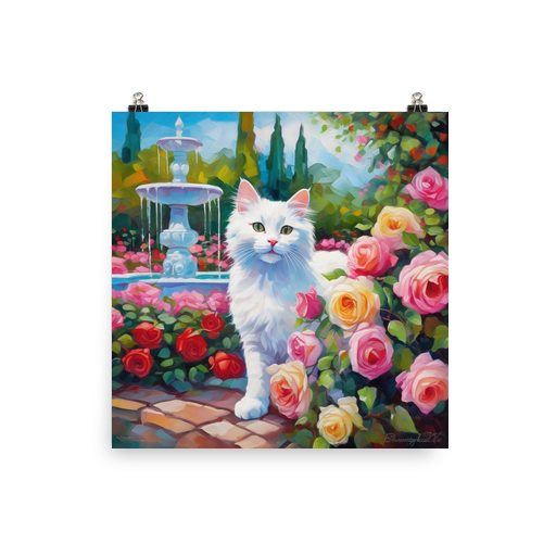 PugMug Custom White Companion Cat Poster