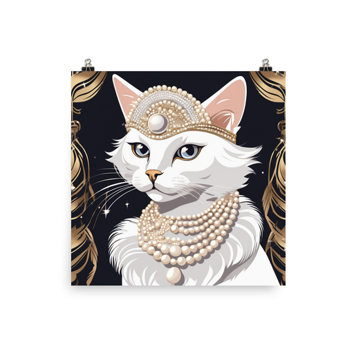 PugMug Custom White Companion Cat Poster