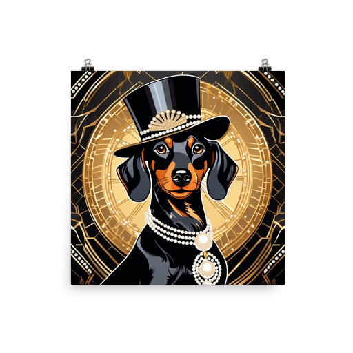 PugMug Custom Black Dachshund Poster