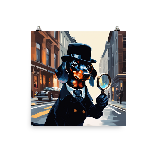 PugMug Custom Black Dachshund Poster