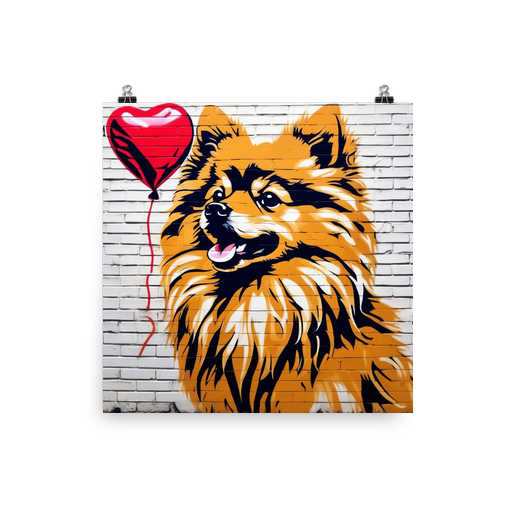 PugMug Custom Tan Pomeranian Poster