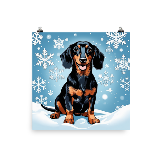 PugMug Custom Black Dachshund Poster