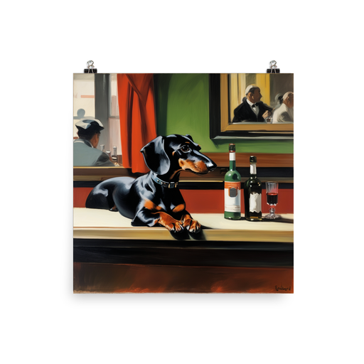 PugMug Custom Black Dachshund Poster