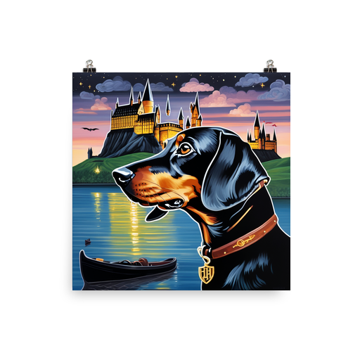 PugMug Custom Black Dachshund Poster