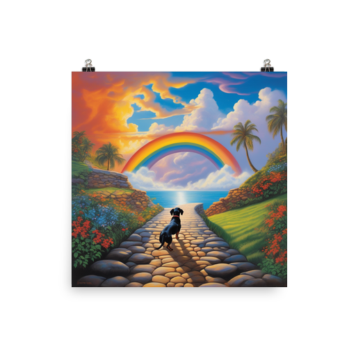 PugMug Custom Black Dachshund Poster