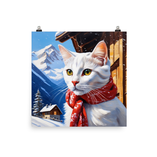 PugMug Custom White Companion Cat Poster