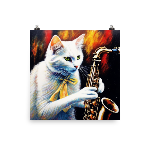 PugMug Custom White Companion Cat Poster