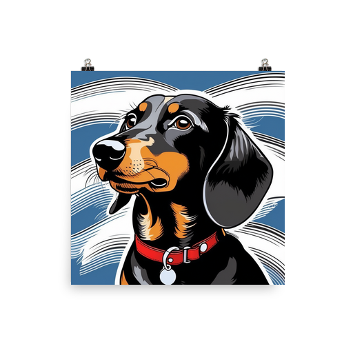 PugMug Custom Black Dachshund Poster