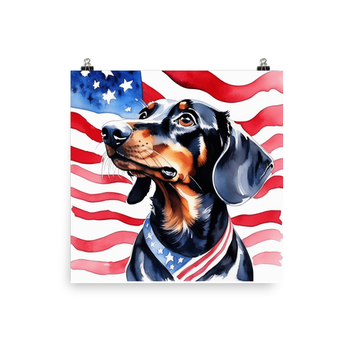 PugMug Custom Black Dachshund Poster