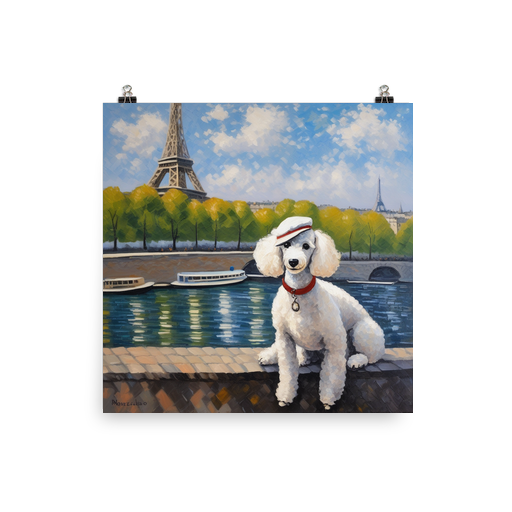 PugMug Custom White Poodle Poster