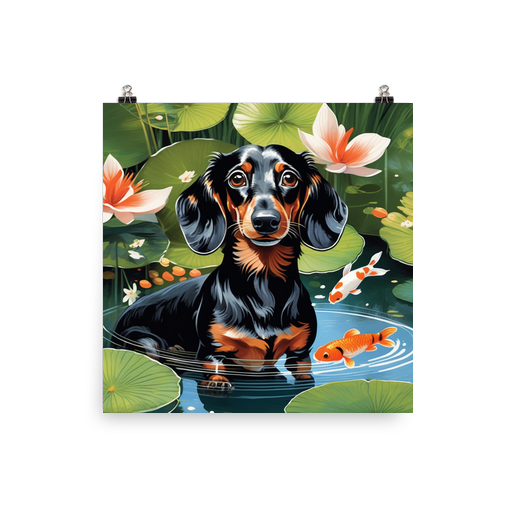 PugMug Custom Black Dachshund Poster