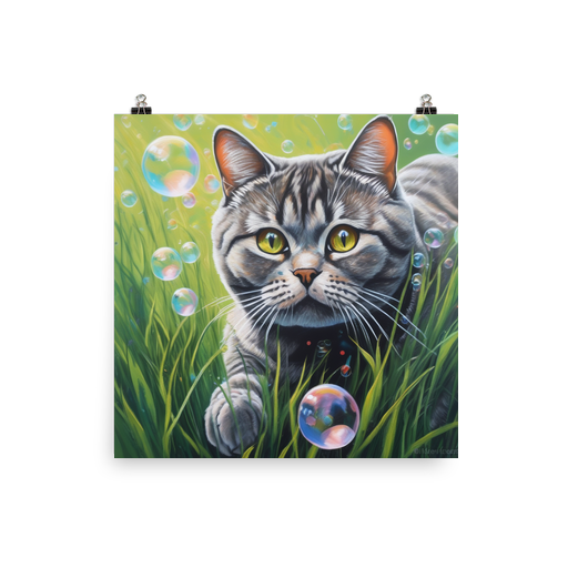 PugMug Custom Tabby British Shorthair Cat Poster