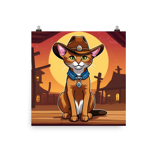 PugMug Custom Tabby Abyssinian Cat Poster