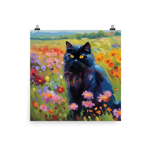 PugMug Custom Black Persian Cat Poster