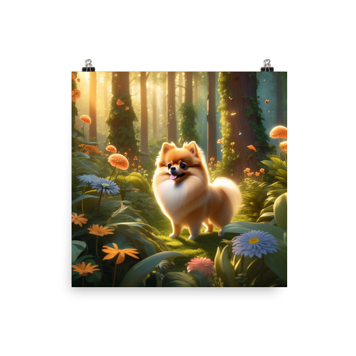 PugMug Custom Tan Pomeranian Poster