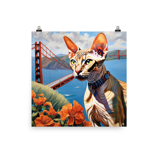 PugMug Custom Tabby Sphynx Cat Poster