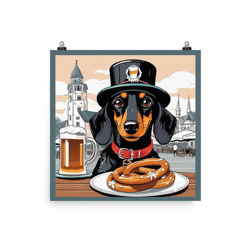 PugMug Custom Black Dachshund Poster