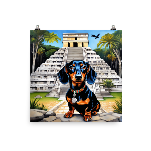 PugMug Custom Black Dachshund Poster