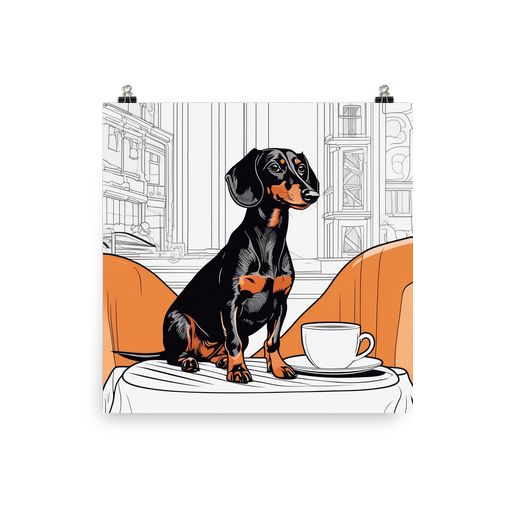 PugMug Custom Black Dachshund Poster