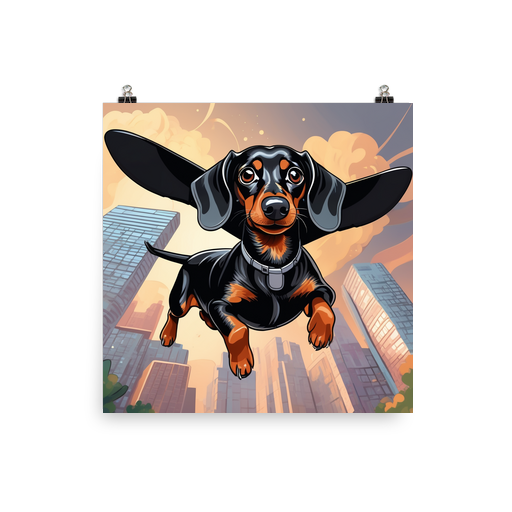 PugMug Custom Black Dachshund Poster