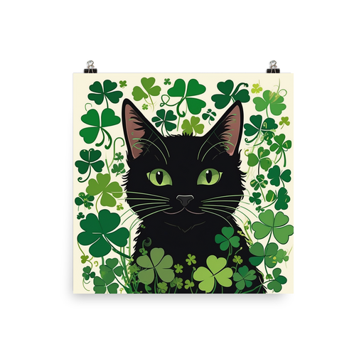 PugMug Custom Black Companion Cat Poster