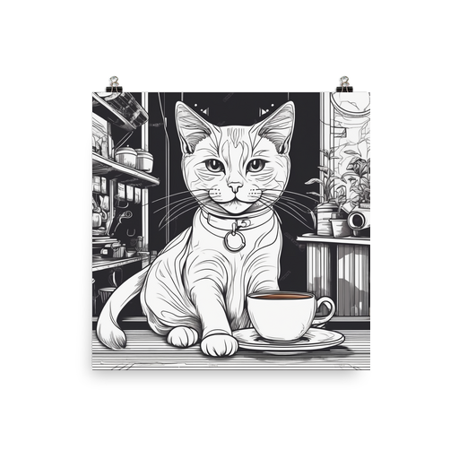 PugMug Custom White Companion Cat Poster
