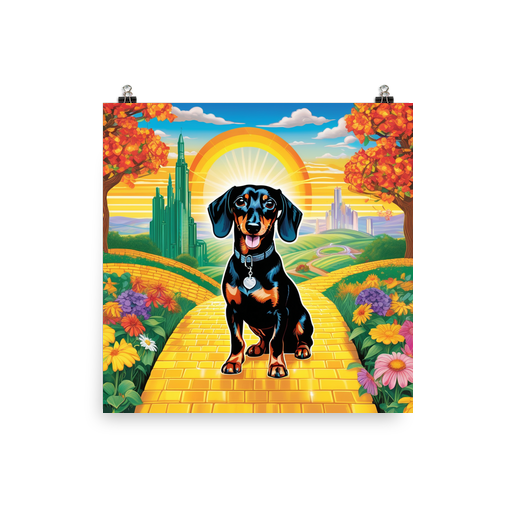 PugMug Custom Black Dachshund Poster