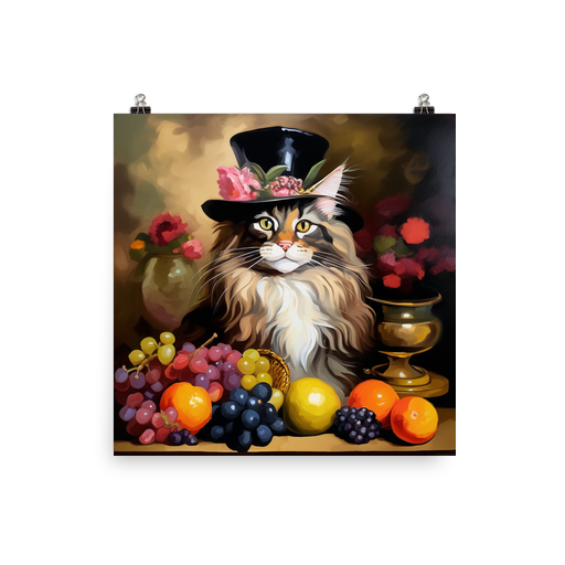 PugMug Custom Tabby Maine Coon Cat Poster