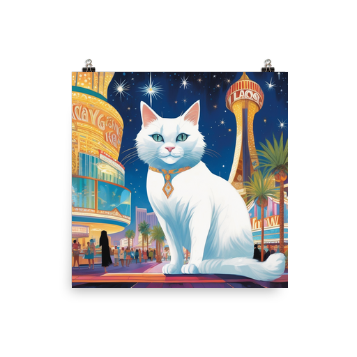 PugMug Custom White Companion Cat Poster
