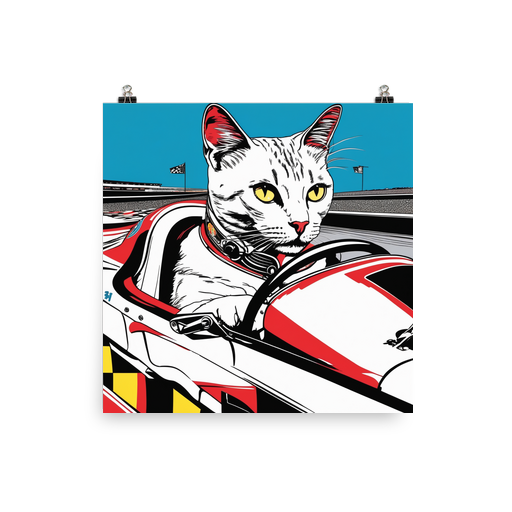 PugMug Custom White Companion Cat Poster