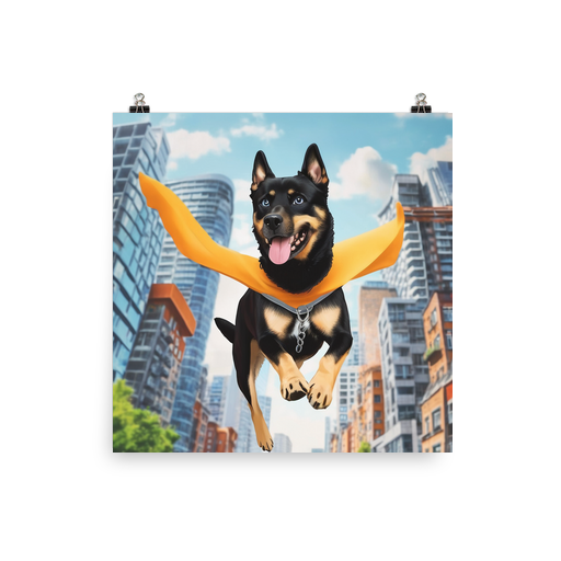 PugMug Custom Blue Poster