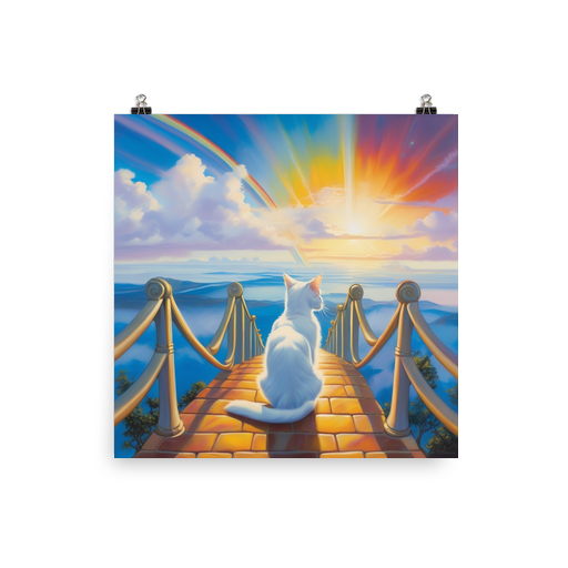 PugMug Custom White Companion Cat Poster