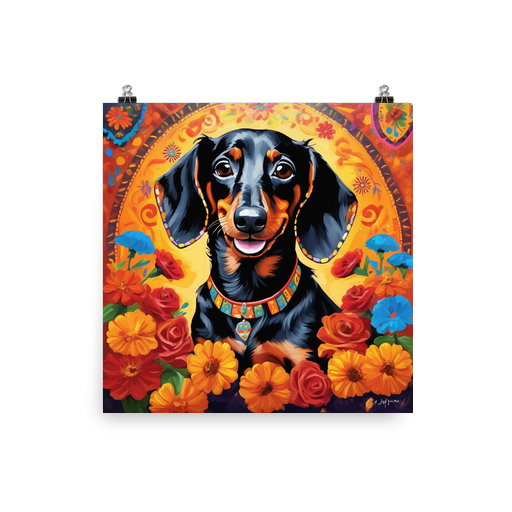 PugMug Custom Black Dachshund Poster