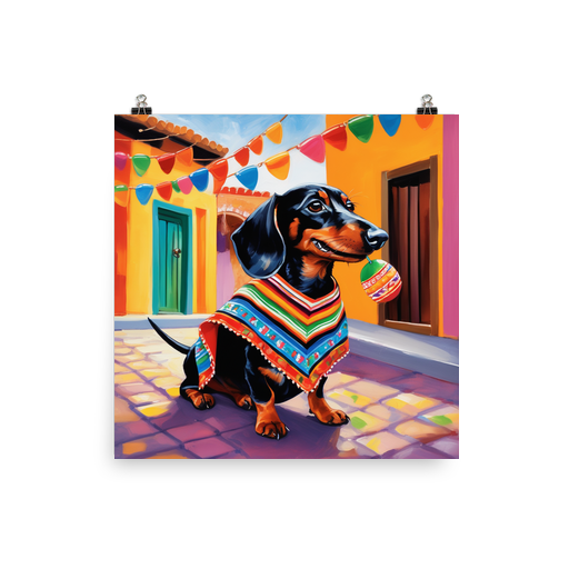 PugMug Custom Black Dachshund Poster