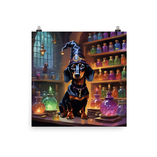 PugMug Custom Black Dachshund Poster