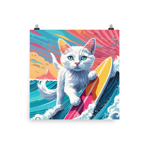 PugMug Custom White Companion Cat Poster