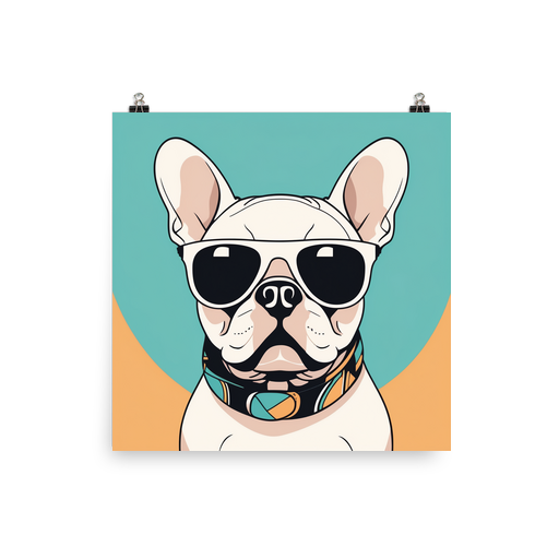 PugMug Custom White French Bulldog Poster