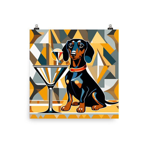 PugMug Custom Black Dachshund Poster