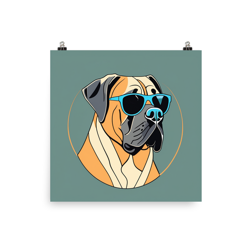 PugMug Custom Mastiff Poster