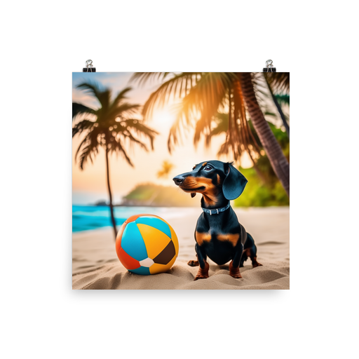 PugMug Custom Black Dachshund Poster