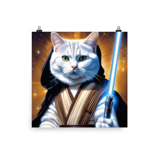 PugMug Custom White American Shorthair Cat Poster
