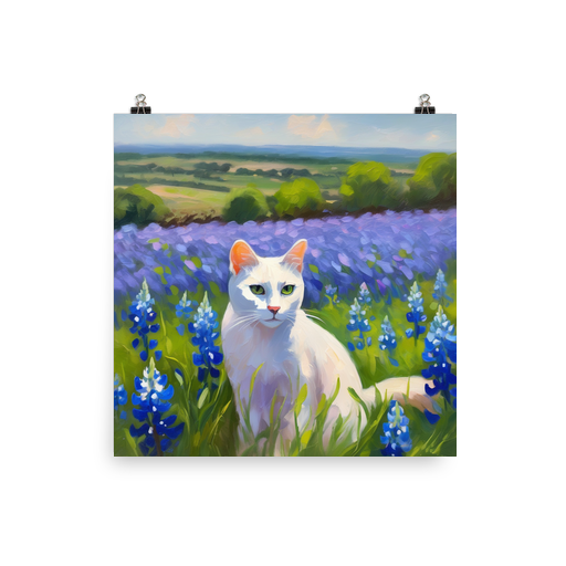 PugMug Custom White Companion Cat Poster
