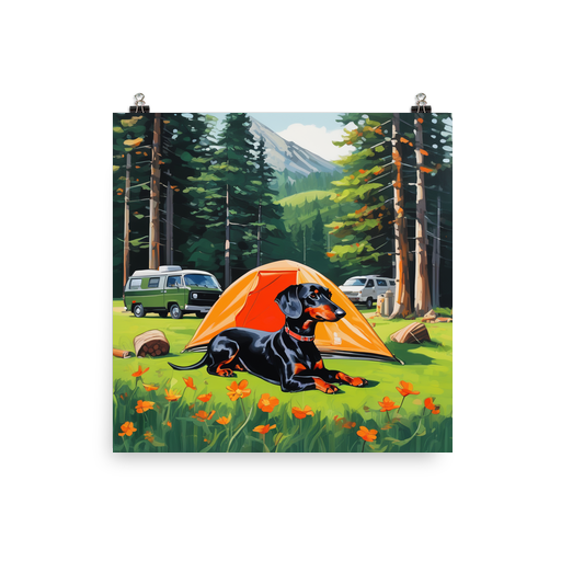 PugMug Custom Black Dachshund Poster