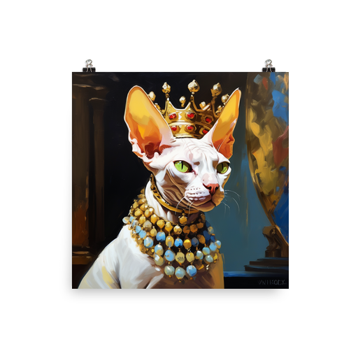 PugMug Custom White Sphynx Cat Poster