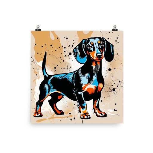 PugMug Custom Black Dachshund Poster