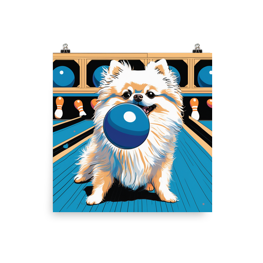 PugMug Custom White Pomeranian Poster