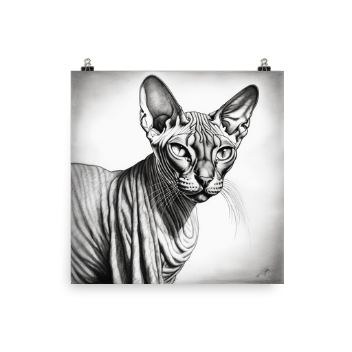 PugMug Custom Tabby Sphynx Cat Poster