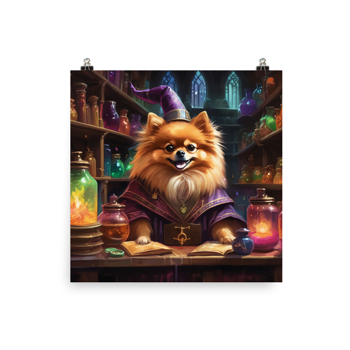 PugMug Custom Tan Pomeranian Poster